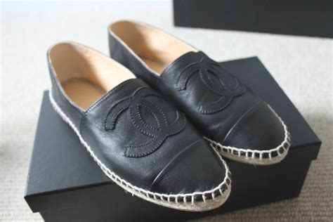 replica chanel espadrilles|Chanel flats real.